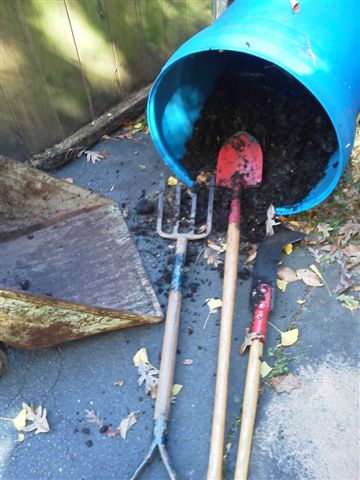 Tools for Emptying the Compost Barrel